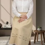 دامن کتان جیب دار کد P169